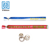 security woven fabric textile bracelet with plastic snap fasteners